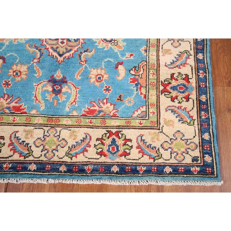Blue Oushak Oriental Accent Rug Hand-Knotted Wool Carpet - 3'3" x 4'9"
