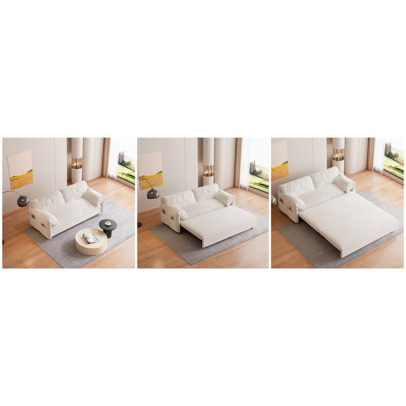 Queen Pull Out Sofa Bed, 3-in-1 Convertible Sleeper Sofa