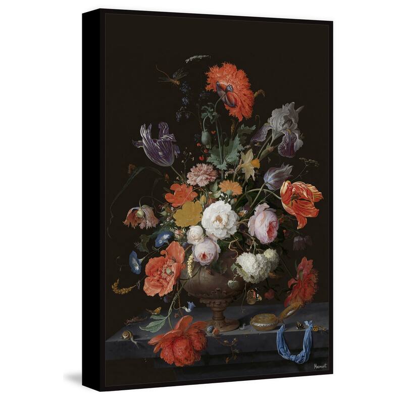 Assorted Bouquet Floater Framed Print on Canvas