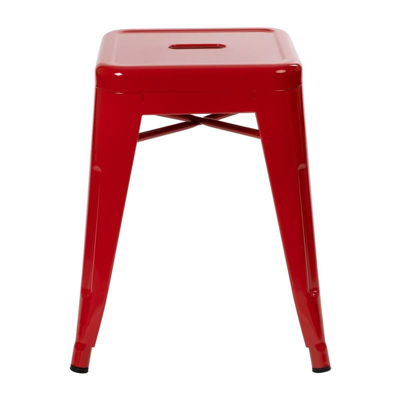 18 Inch Table Height Indoor Stackable Metal Dining Stool-Set of 4
