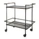 preview thumbnail 1 of 6, 30.7x17.1x34.6" Galvanized Metal Bar Cart in Gray & Black Gray
