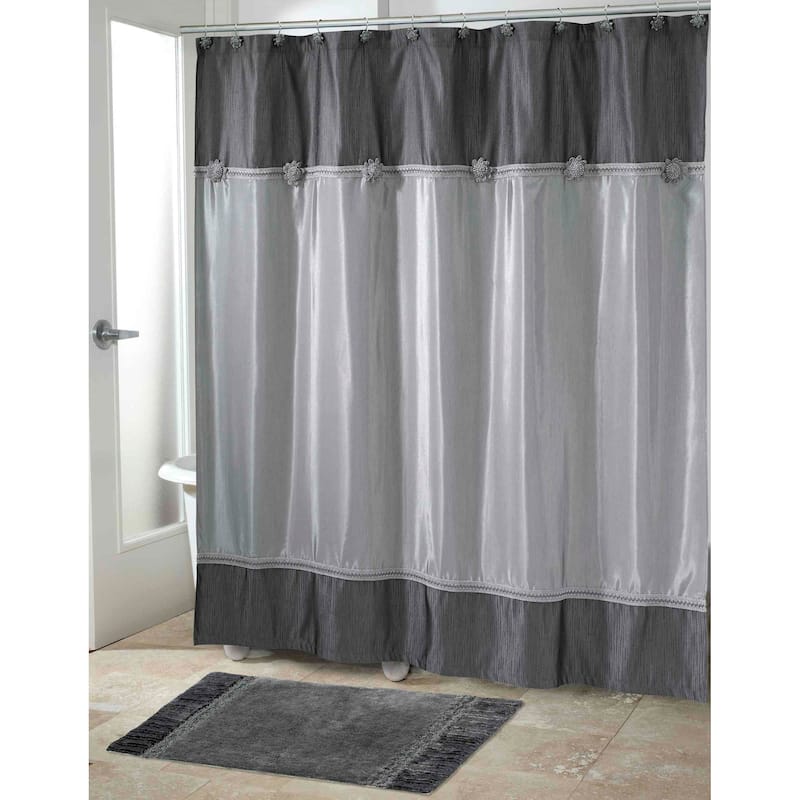 Avanti Linens Braided Medallion Shower Curtain