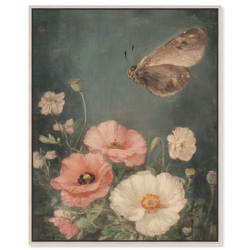 Shadowed Flutter II Canvas by Art Remedy - Silver - 30" x 36"