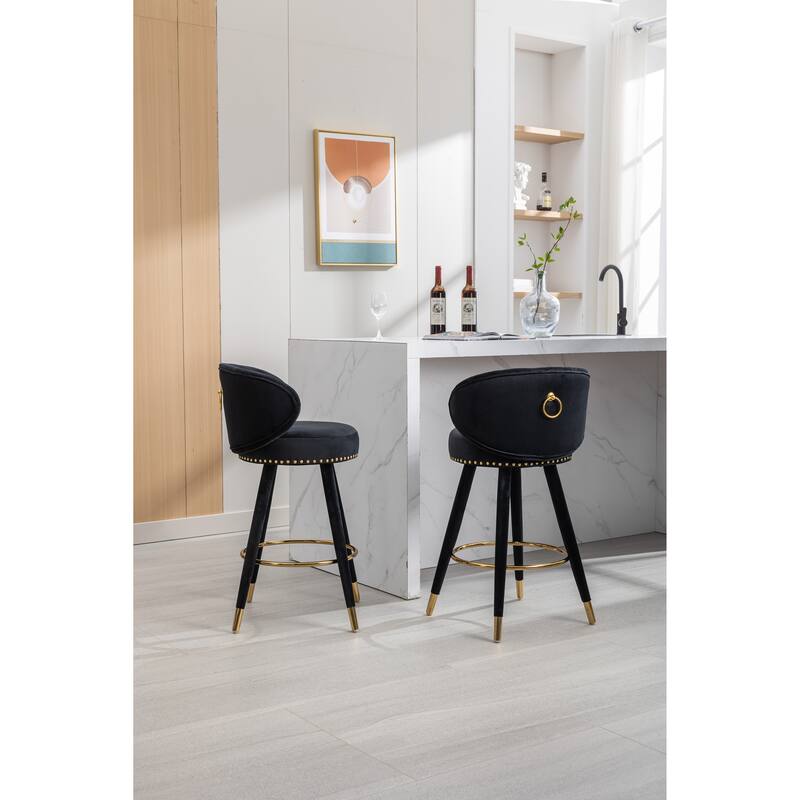 Counter Height Bar Stools with a fixed height of 360 degrees Set of 2