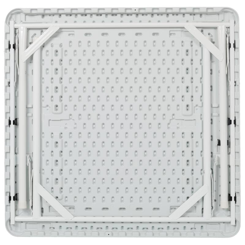 Anmytek Foldable 4-Player Game Table with Cup Holders & Tile Trays, Mahjong Poker Dice Table with Green Felt Surface