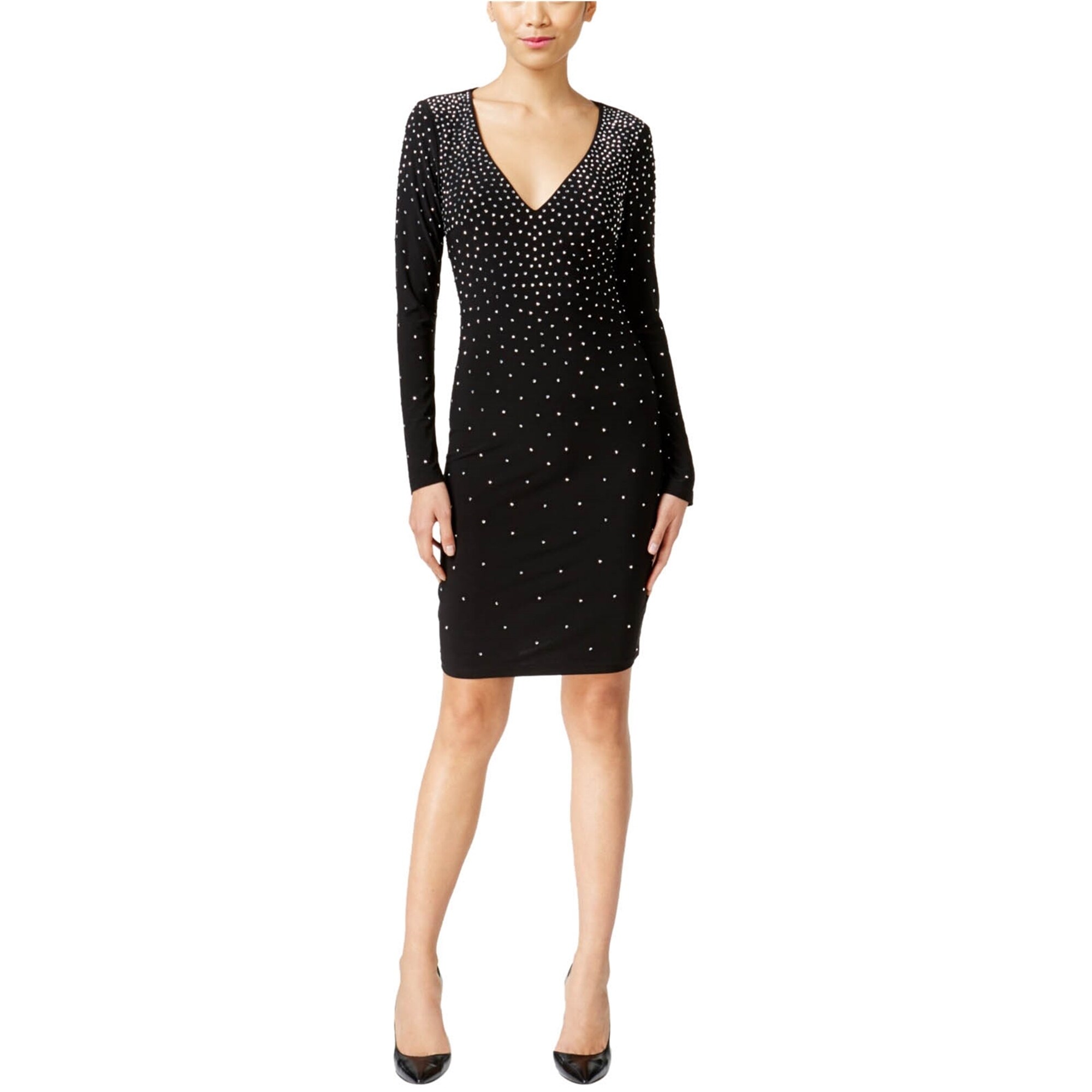 I.N.C Womens Beaded Sheath Dress,, Black, 6 - Bed Bath & Beyond - 41856138