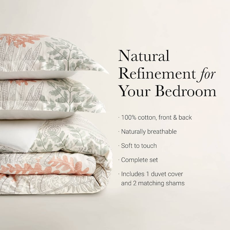 Harbor House Botanical 100% Cotton Sateen Duvet Cover Set