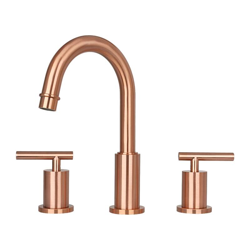 Two-Handle Copper Widespread Bathroom Sink Faucet - 8' x 10' - Copper