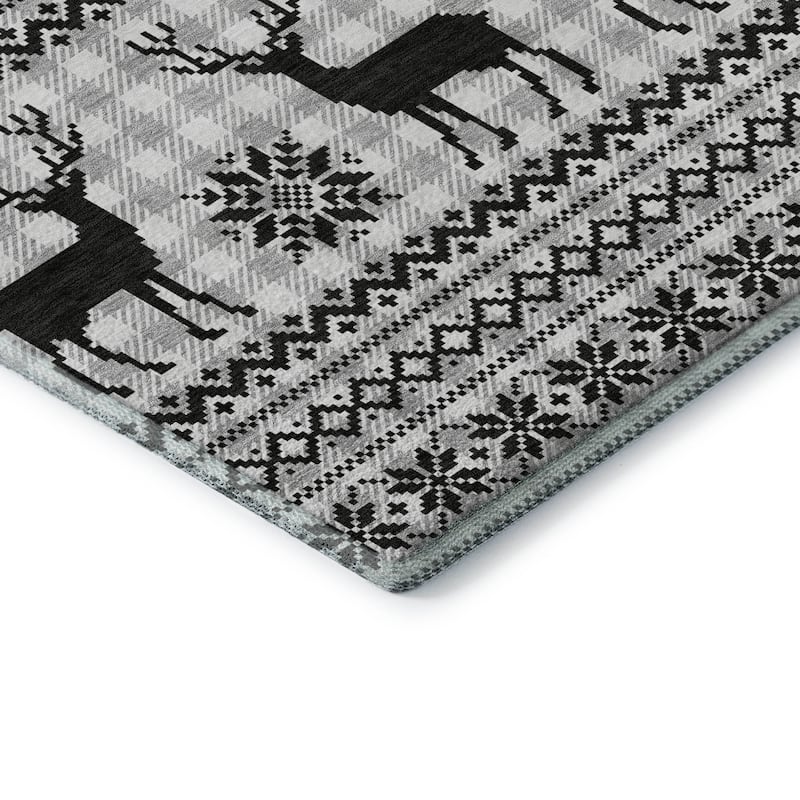 Premium Washable Super Soft Christmas Reindeer Mayfield Rug