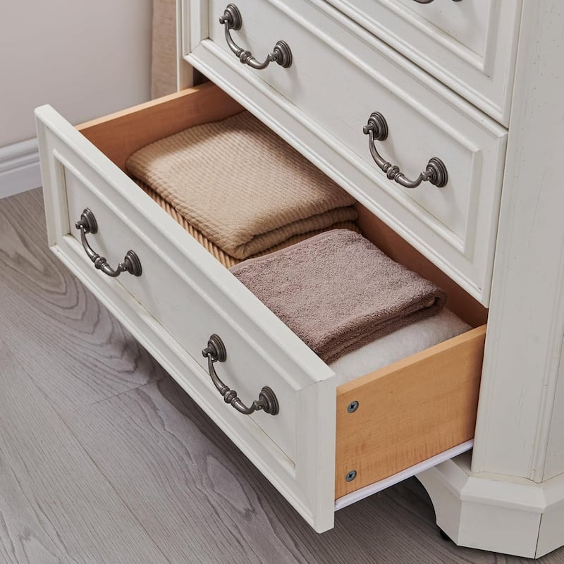 Farmhouse 5 Drawers Dresser, Wood Chest of Drawers, Dressers Organizer