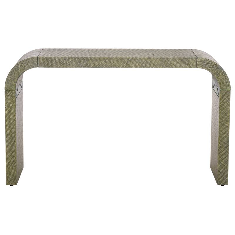 SAFAVIEH Home Bayu Curved Console Table - 12"W x 52"D x 31"H - Turquoise