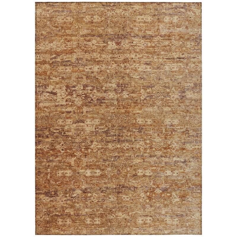 Machine Washable Indoor/ Outdoor Traditional Harmony Chantille Rug