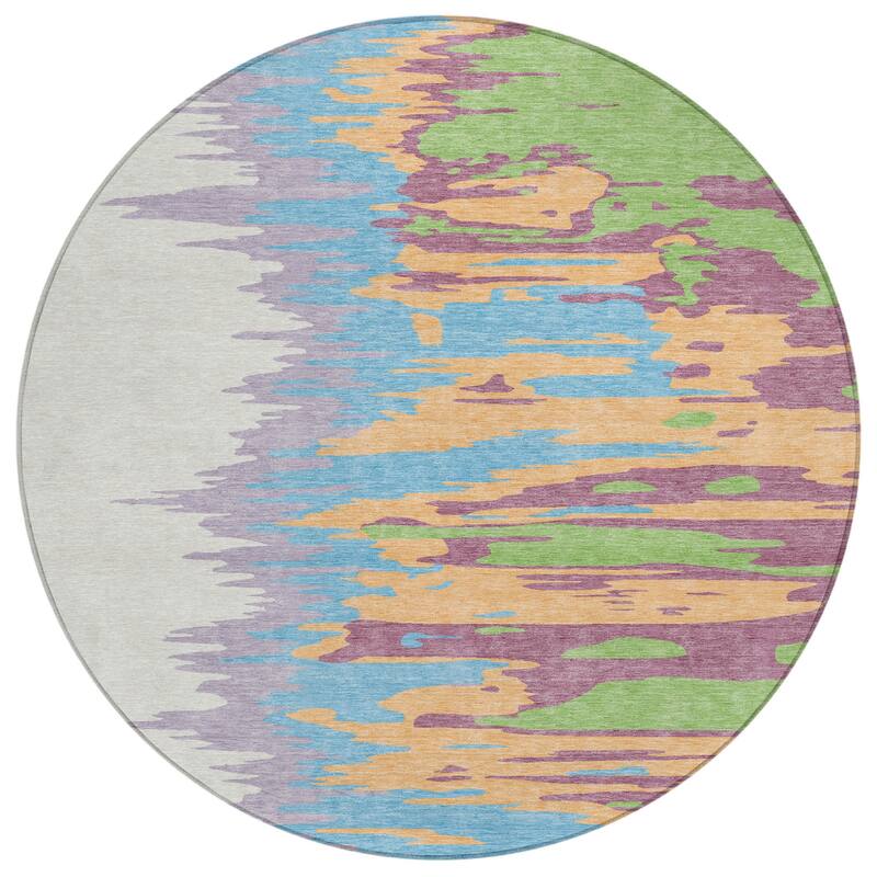 HomeRoots Abstract Transitional Rectangle Outdoor Rug