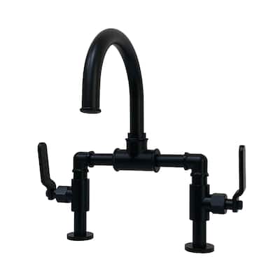 Kingston Brass Whitaker 1.2 GPM Deck Mounted Bridge Bathroom Faucet