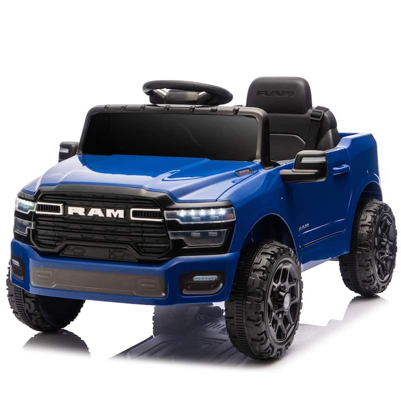 Licensed Dodge RAM 3500 12V Kids Ride On Truck, W/ Remote Control, 2WD & Rear Shock Suspension, LED Headlights