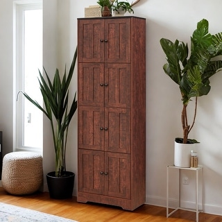 Tall Storage Cabinet with 4 Doors 72.40H 24W 12.80D - Bed Bath & Beyond ...