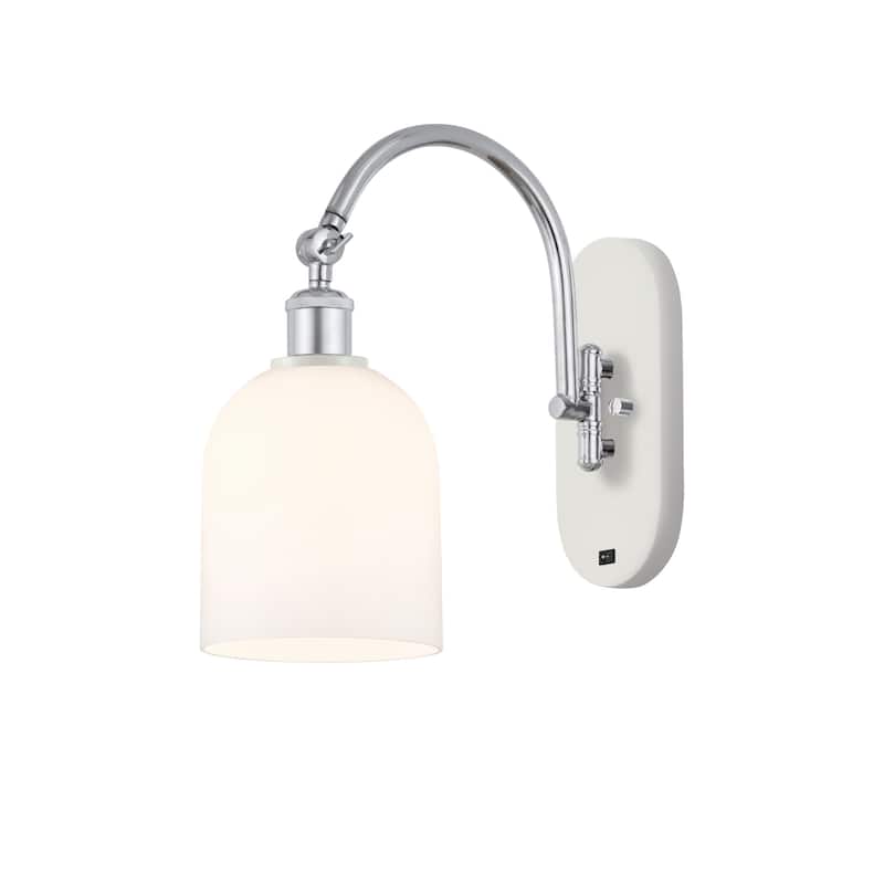 Innovations Lighting 518-1W-13-6 Bella Sconce Bella 13" Tall Wall - White Polished Chrome / Gloss White