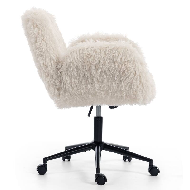 Criss Cross Chair with 5-Gear Adjustable Armrests & Wheels, Ergonomic Thickened Backrest Swivel Desk Chair for Home Office