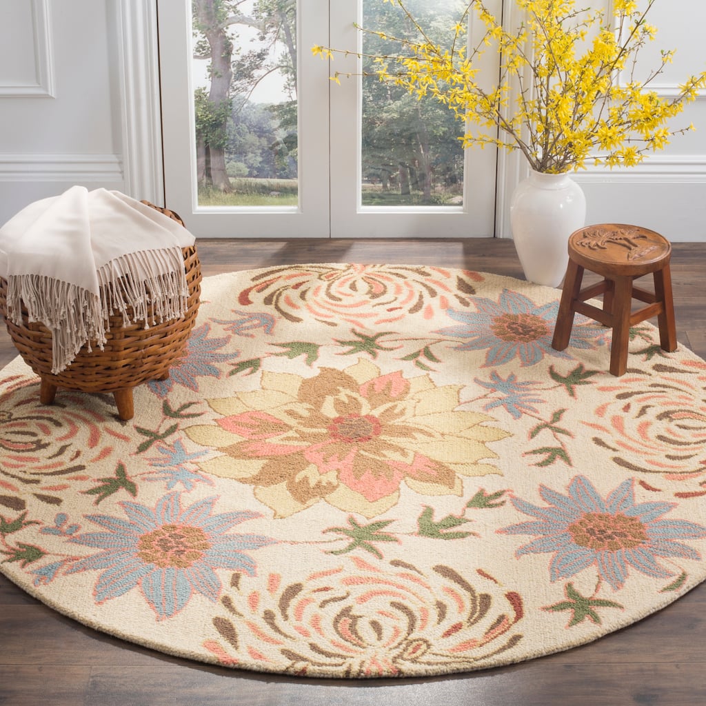 SAFAVIEH Handmade Blossom Arminda Modern Floral Wool Rug