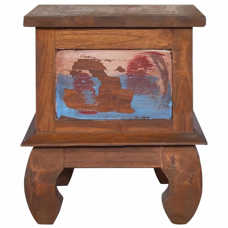 vidaXL Bedside Cabinet 17.7"x13.8"x15.7" Reclaimed Teak Wood