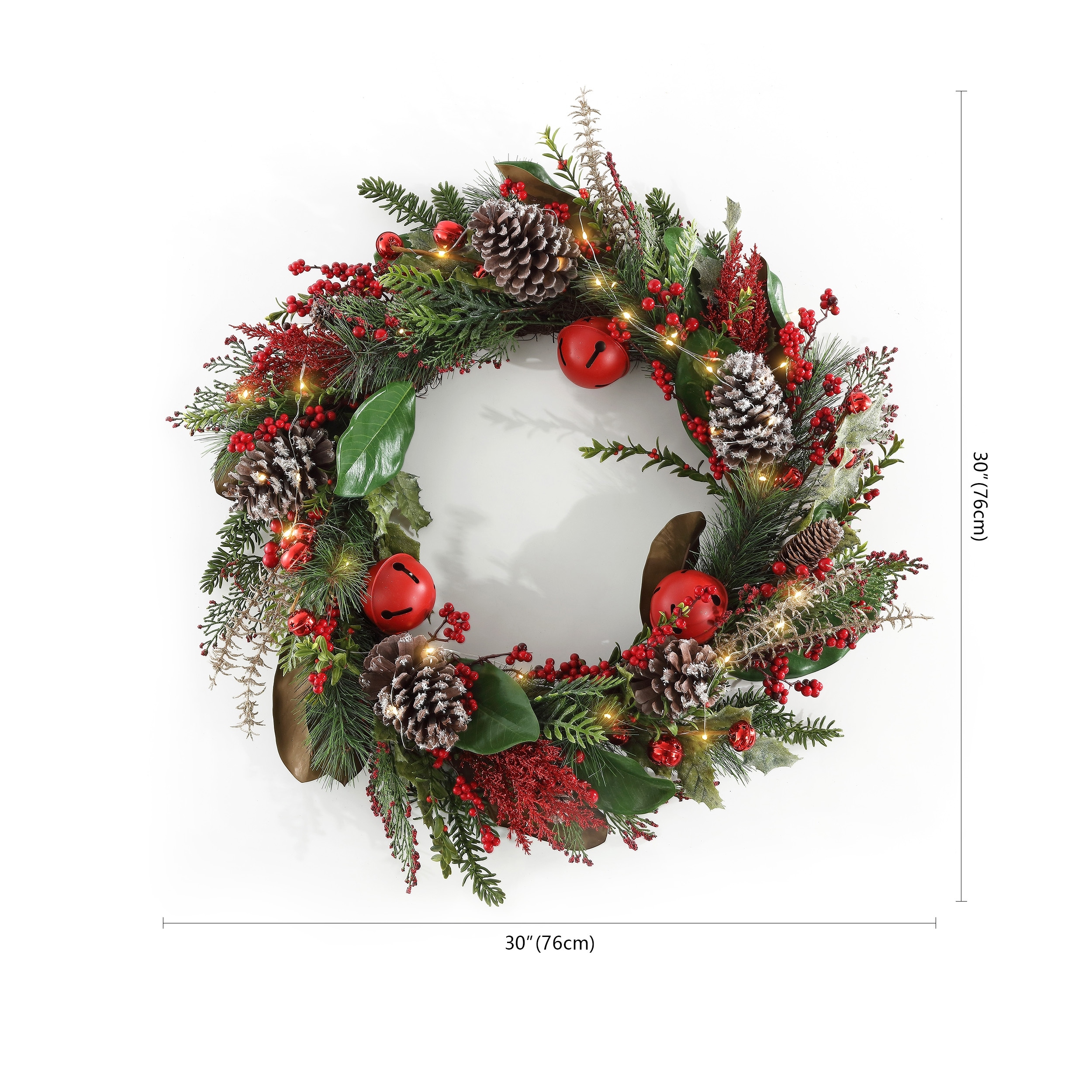 ✳︎ベル付き✳︎christmas wreathe④ Amazon.com: Chuangdi Christmas Wooden Bead Garland Wreath, 39