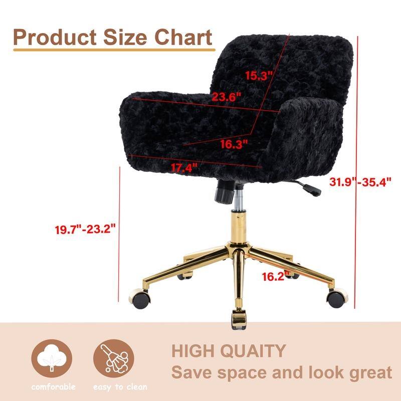 Metal Swivel Home Upholstered Office Chair
