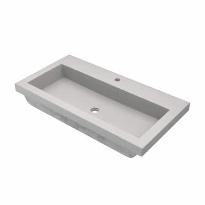 Native Trails Trough 36" NativeStone Drop In Bathroom Sink with 1 Hole
