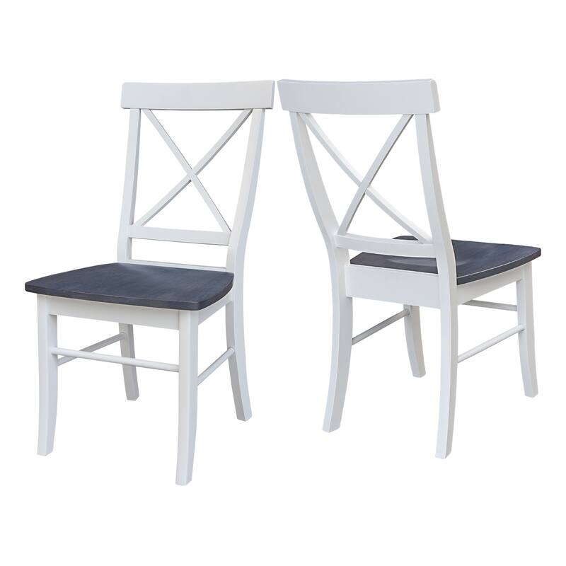 Set of Two X-Back Dining Chairs