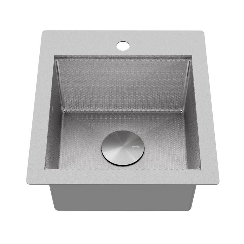 Matrix 17" Top Mount Workstation 16 Gauge Single Bowl Stainless Steel Sink with Accessories