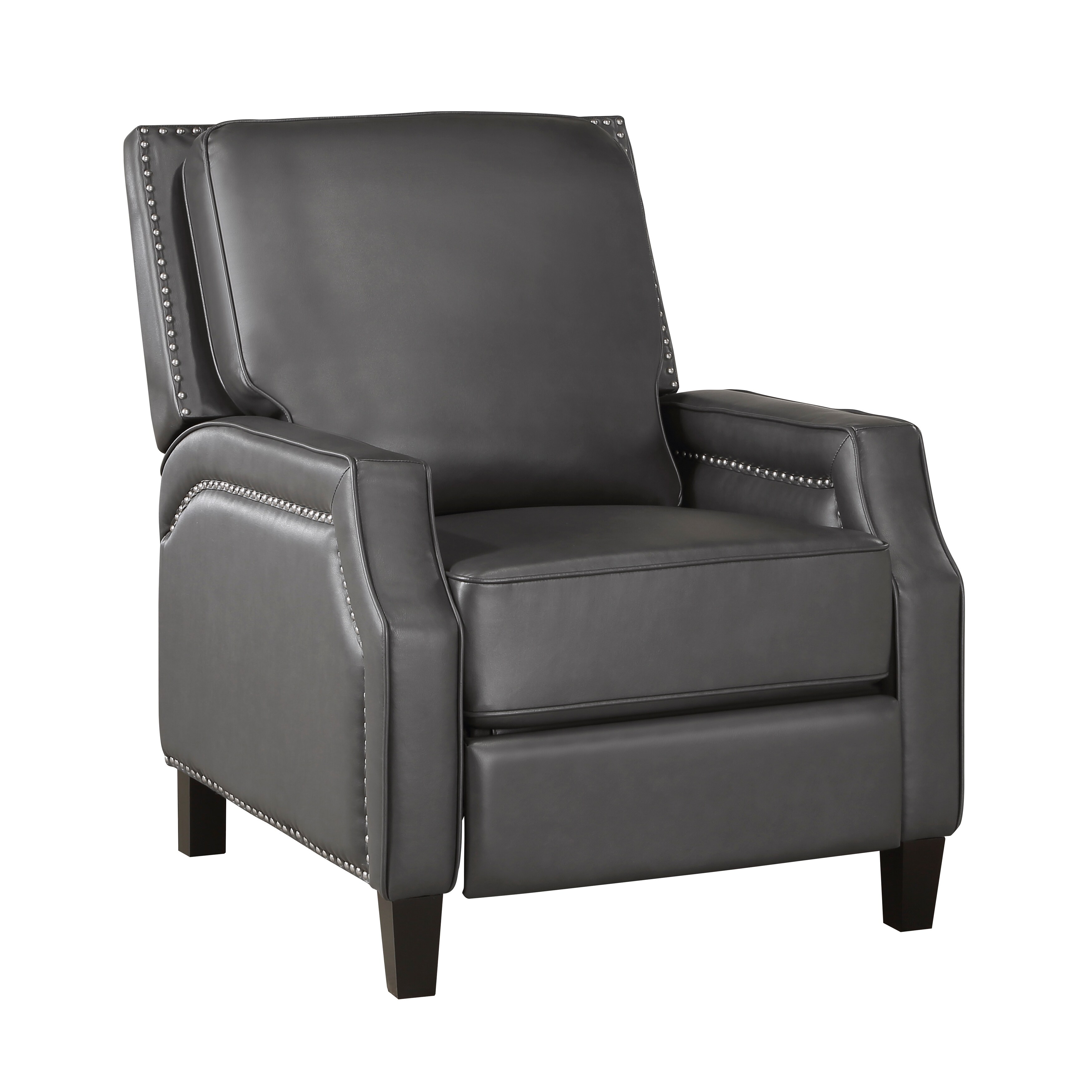 Beckett leather pushback recliner gray outlet
