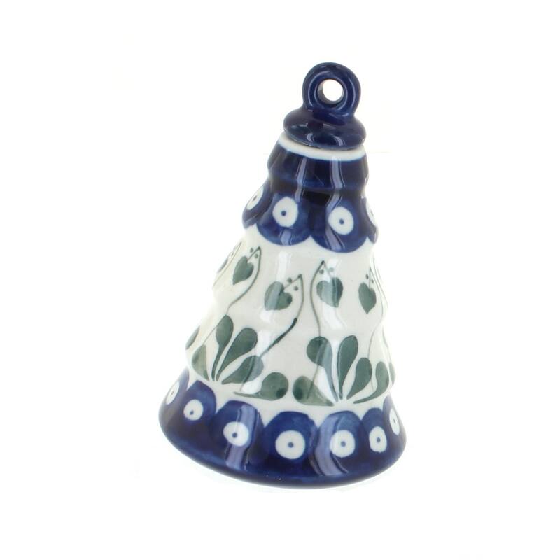 Blue Rose Polish Pottery 189 Ceramika Artystyczna Christmas Tree Ornament - Alyce