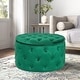 preview thumbnail 9 of 32, Adeco Round Velvet Storage Ottoman, Button Tufted Footrest Footstool