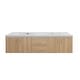 preview thumbnail 11 of 17, Prismella 60" 72" 84" Wall-Mount Double Sink Bathroom Vanity in Oak with Top