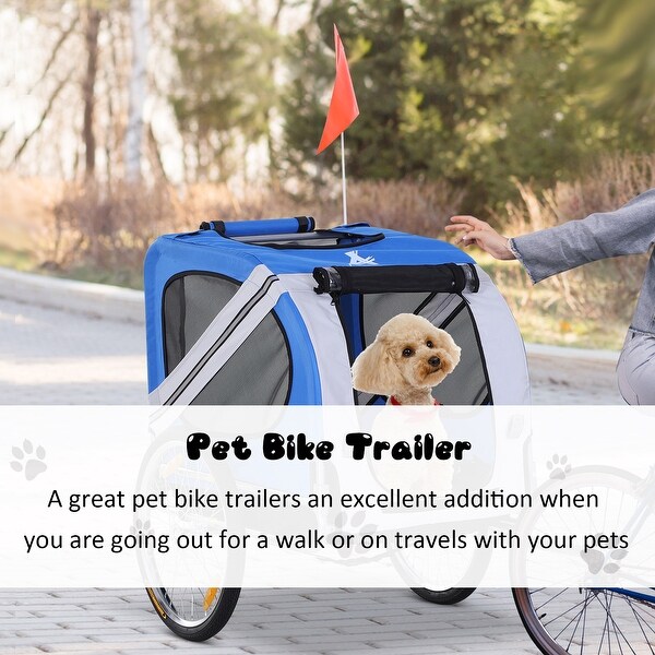 aosom elite pet bike trailer
