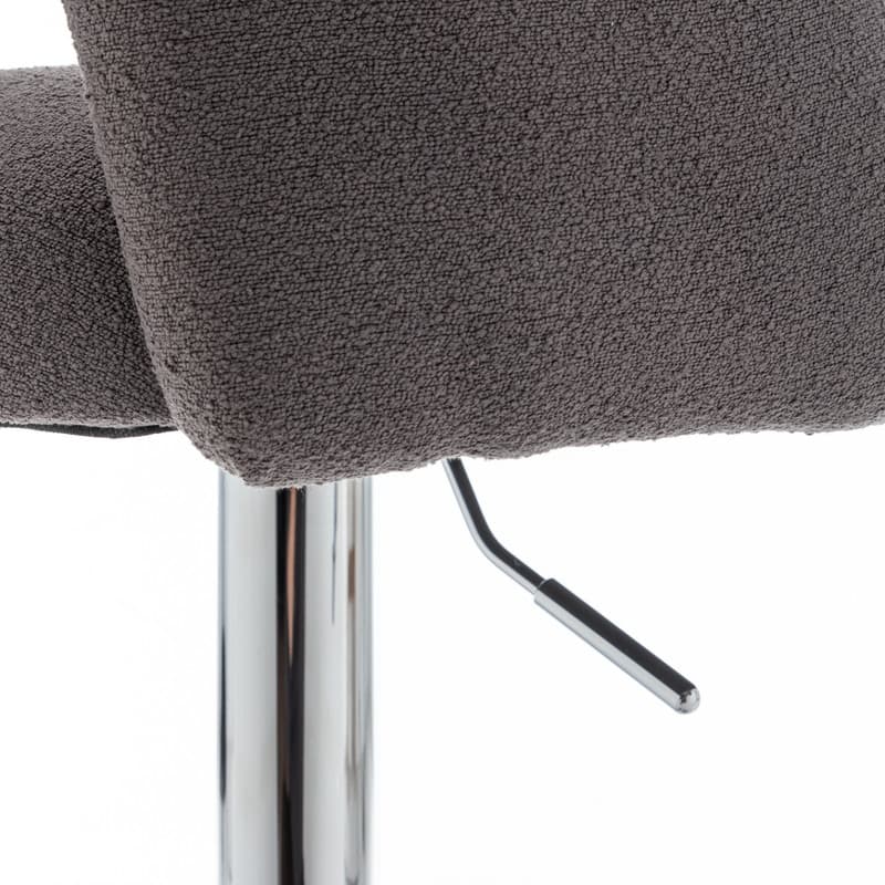 Best Quality Furniture Adjustable Textured Fabric Barstools with Chrome Finish Base (Set of 2)