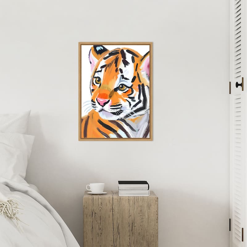 Tiger by Ohkimiko Framed Canvas Wall Art