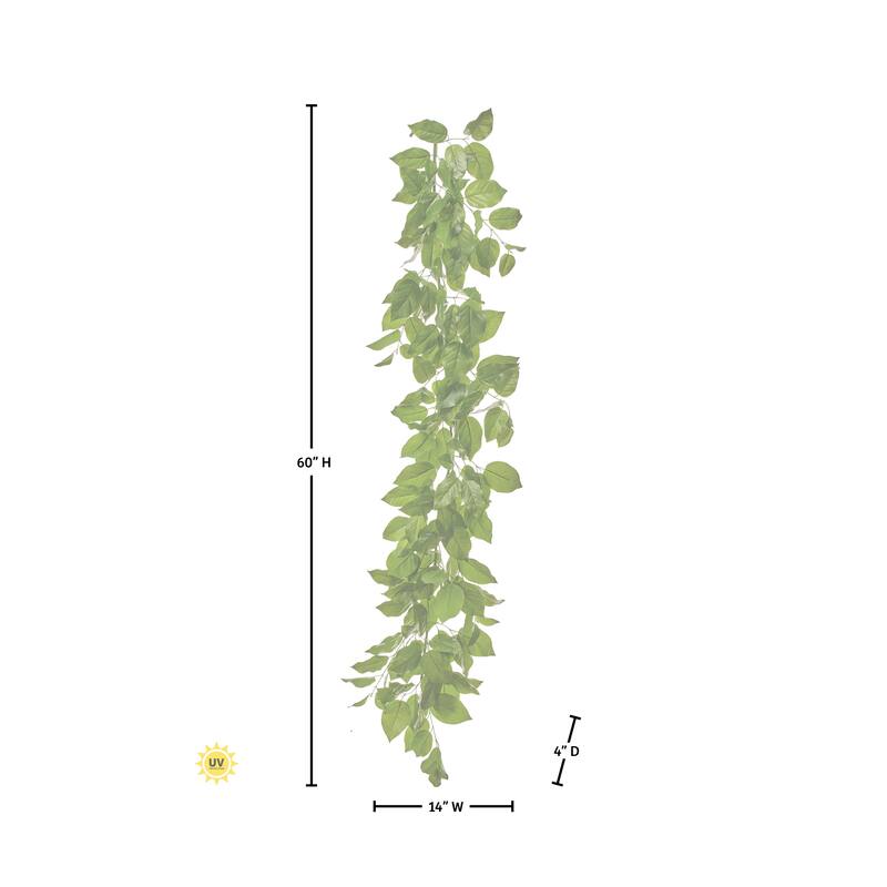 60" UV Treat Pe Salal Leaf Garland