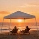 preview thumbnail 3 of 6, 10x10 Pop Up Canopy Tent, Slant Leg Outdoor Shelter with UV Protection and Wheeled Bag