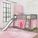 preview thumbnail 4 of 20, Max and Lily Classic Twin-Size Low Loft with Easy Slide and Curtain Grey