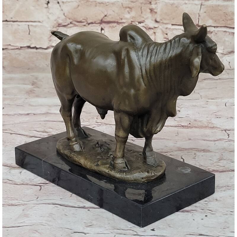 Hot Cast Bronze Ox Oxen Imitative Bull Sculpture Statue Wildlife Chinese Zodiac