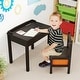 preview thumbnail 4 of 8, Gymax Kids Table and Chair Set Wood Activity Study Desk w/ Storage