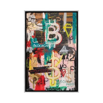 iCanvas "Bitcoin And Blockchain Boom" by Diego Tirigall Framed