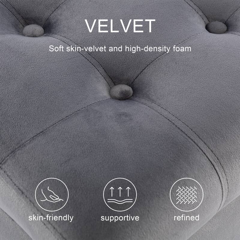 41.3" Vevlet Ottoman with Storage End of Bed Bench for Living Room