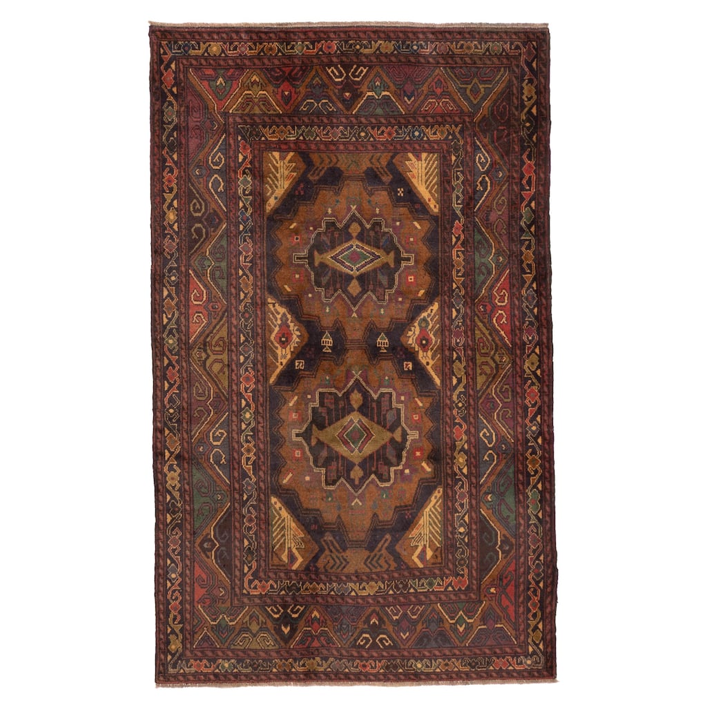 ECARPETGALLERY Hand-knotted Teimani Brown Wool Rug - 3'8 x 6'1