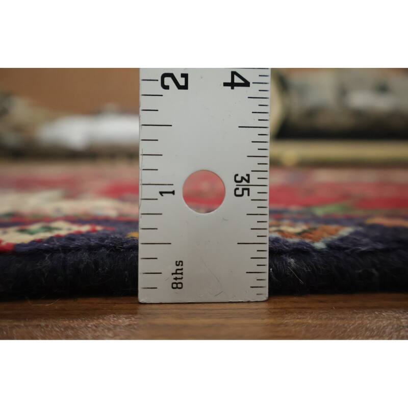 Hand Knotted Oriental 100% Wool Carpet Traditional Geometric Red Tabriz Area Rug - 4' 9'' X 3' 2''