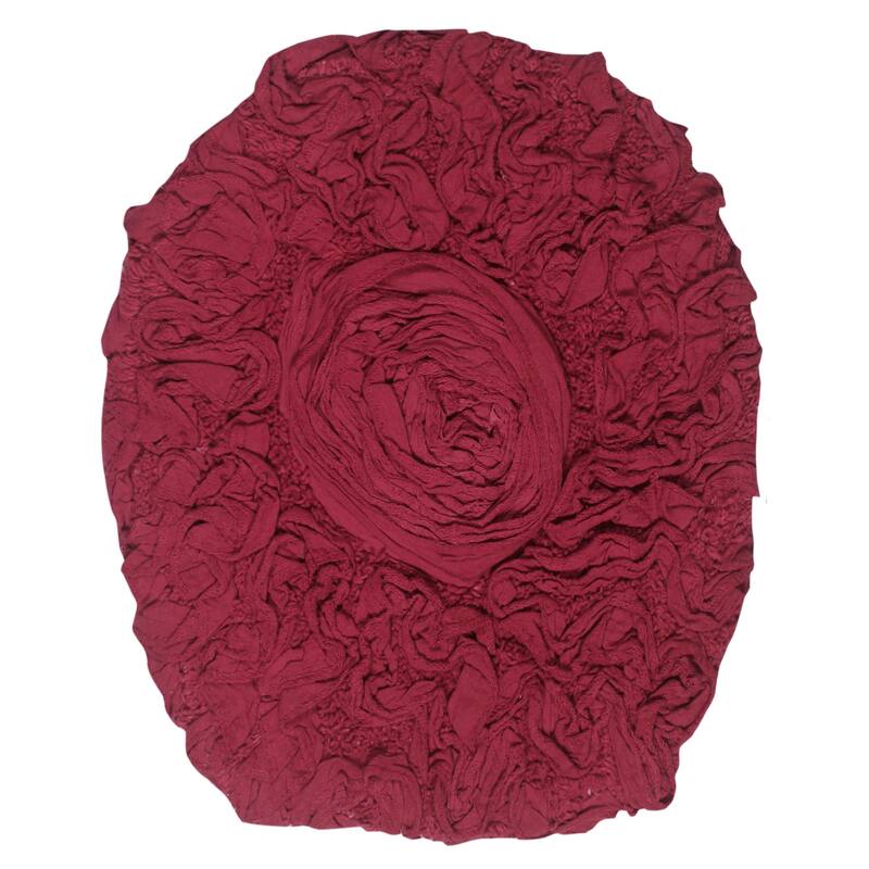 Home Weavers Bell Flower Cotton Soft, Water Absorbent Toilet Seat Lid Cover, Machine Washable 18"x18" Toilet Lid Cover