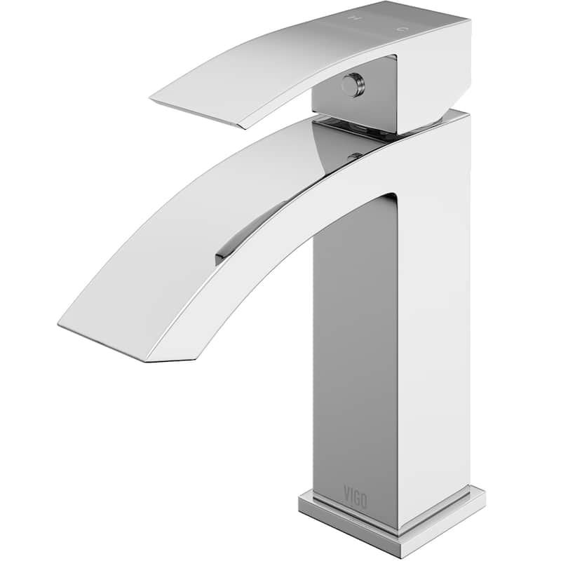 VIGO Satro 7" H Single Handle Single Hole Bathroom Faucet - Chrome