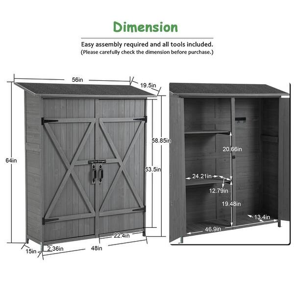 Outdoor Storage Shed with Lockable Door - Bed Bath & Beyond - 37214827