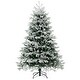 Artificial Pre-Lit Christmas Tree Hinged Xmas Tree with Warm White LED ...
