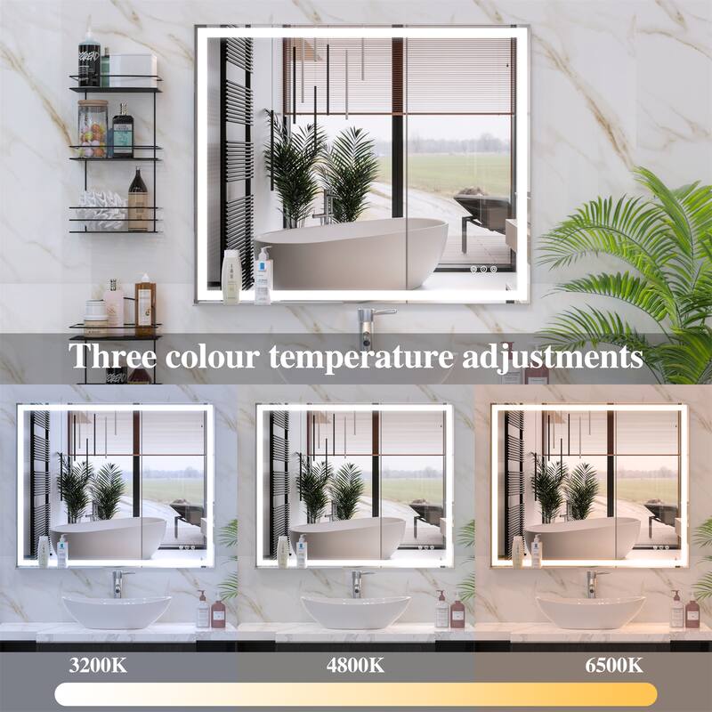 30" x 36" Smart LED Bathroom Wall Mirror with Memory,Anti-Fog Switch